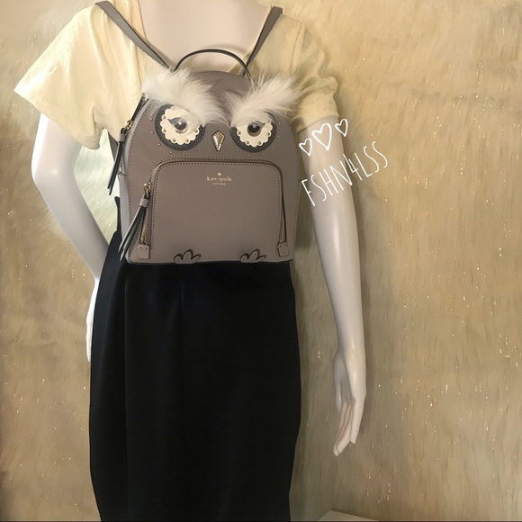 🦉SOLD🦉Kate Spade OWL TOMI STARLIGHT Backpack - Picture 8 of 8